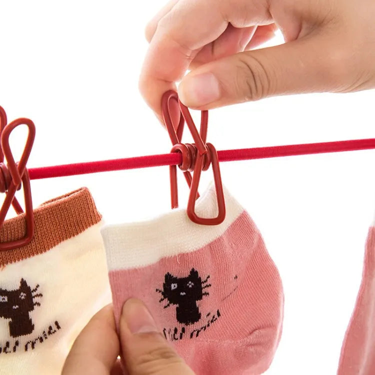 Clip&amp;hang portable clothesline- Elastic, Windproof   Eco-Friendly for Travel  Home Use (random color)