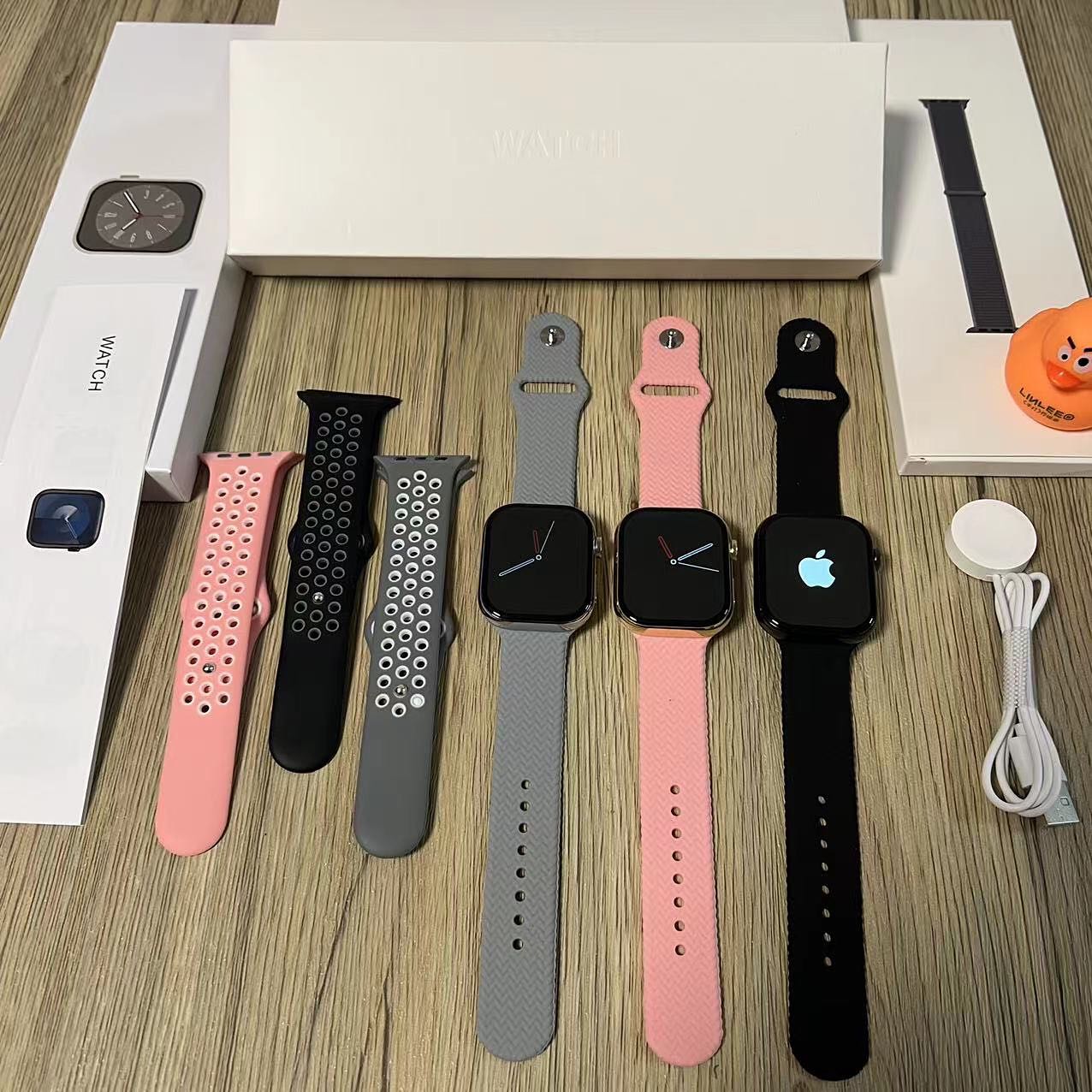 Apple logo series 9 Smart Watch- With 2 Straps - Premium Quality Apple Logo Smart Watch With 49mm Big Display(random color )