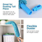 Micro Fiber Fan Duster Flexible Duster With Telescopic Stainless Steel Handle for Fan Cleaning Specially (random color)