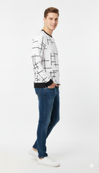 Stylish Boys Full Sleeve Printed T Shirt – Trendy Casual Look
