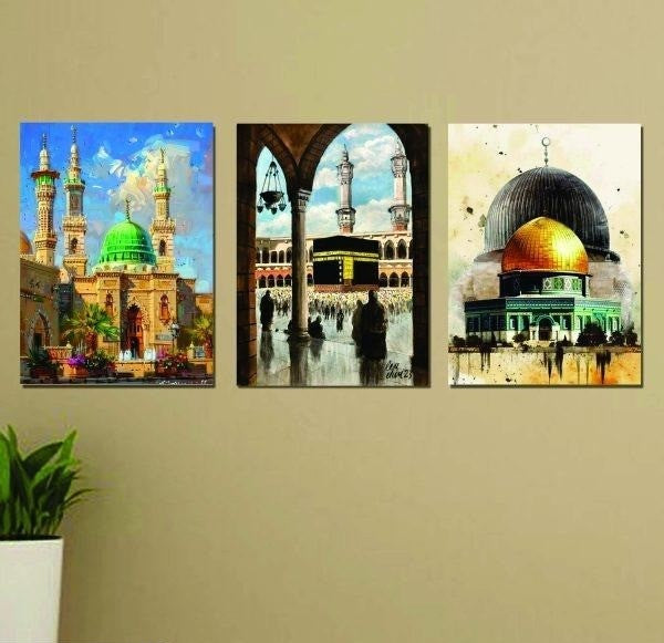 Set of 3 Premium Wall Art Photo Tiles – Modern Home Decor Sets 8x11