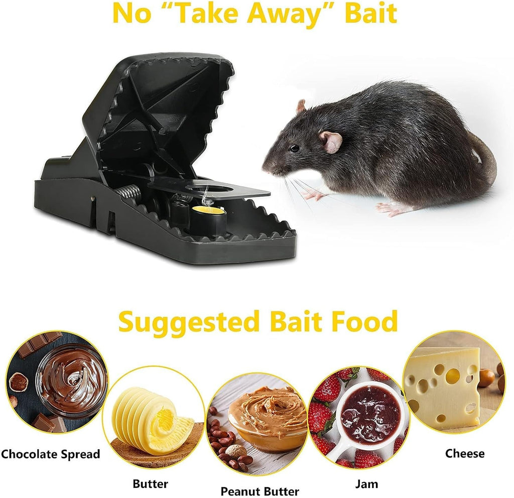 Heavy Duty Mouse Trap – High-Sensitivity Quick Catch Reusable Rat Traps for Home and Indoor Use