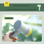 Magic Brush Wireless Battery Cleaning Brush Bathtub Tile Professional Cleaning Brush Rechargeable