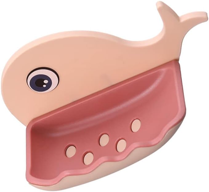 Whale Fish Shaped Soap Holder for Bathroom |  Wall Mounted Soap Bar, Holder Rack for Shower Wall, Kitchen, Bathroom - random color(1 PC)