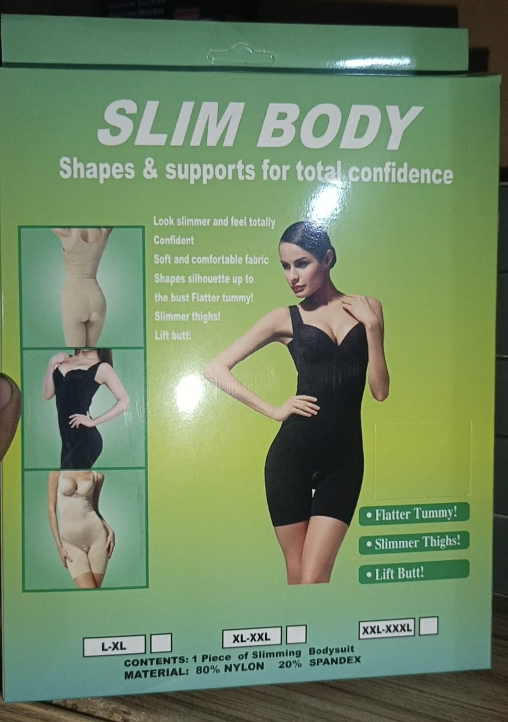 Shapewear Bodysuit for Women – Seamless Tummy Control Mid-Thigh Body Shaper (Skin Color)