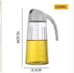 Glass Oil Bottle &amp; Dispenser Jug Dual-purpose Oil Dispenser For Pouring And Spraying, High-pressure sprayer for even oil distribution 450ml (random color)