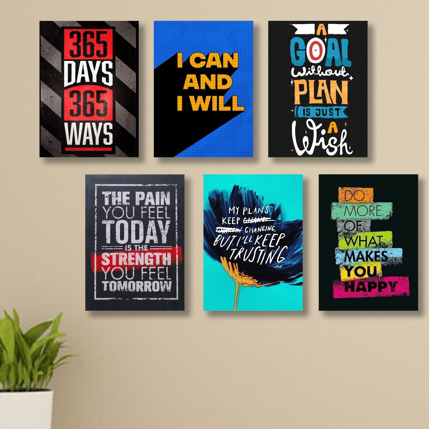Set of 6 Premium Wall Art Photo Tiles – Modern Home Decor Sets 8x11