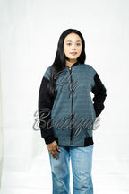 Winter Collection Women’s Plain Grey Charcoal Jacket | Stylish & Warm Outerwear | Elegant Winter Fashion for Ladies