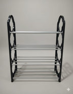4 Layer Multipurpose Metal Shelf Rack 🗄️ | Space Saving Storage Organizer for Kitchen, Living & Study Room ✨