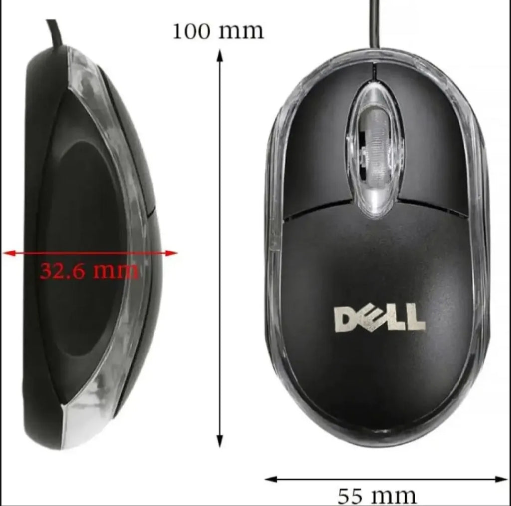 Dell USB Wired Mouse – Smooth & Reliable Optical Tracking for Laptops and Desktop PCs