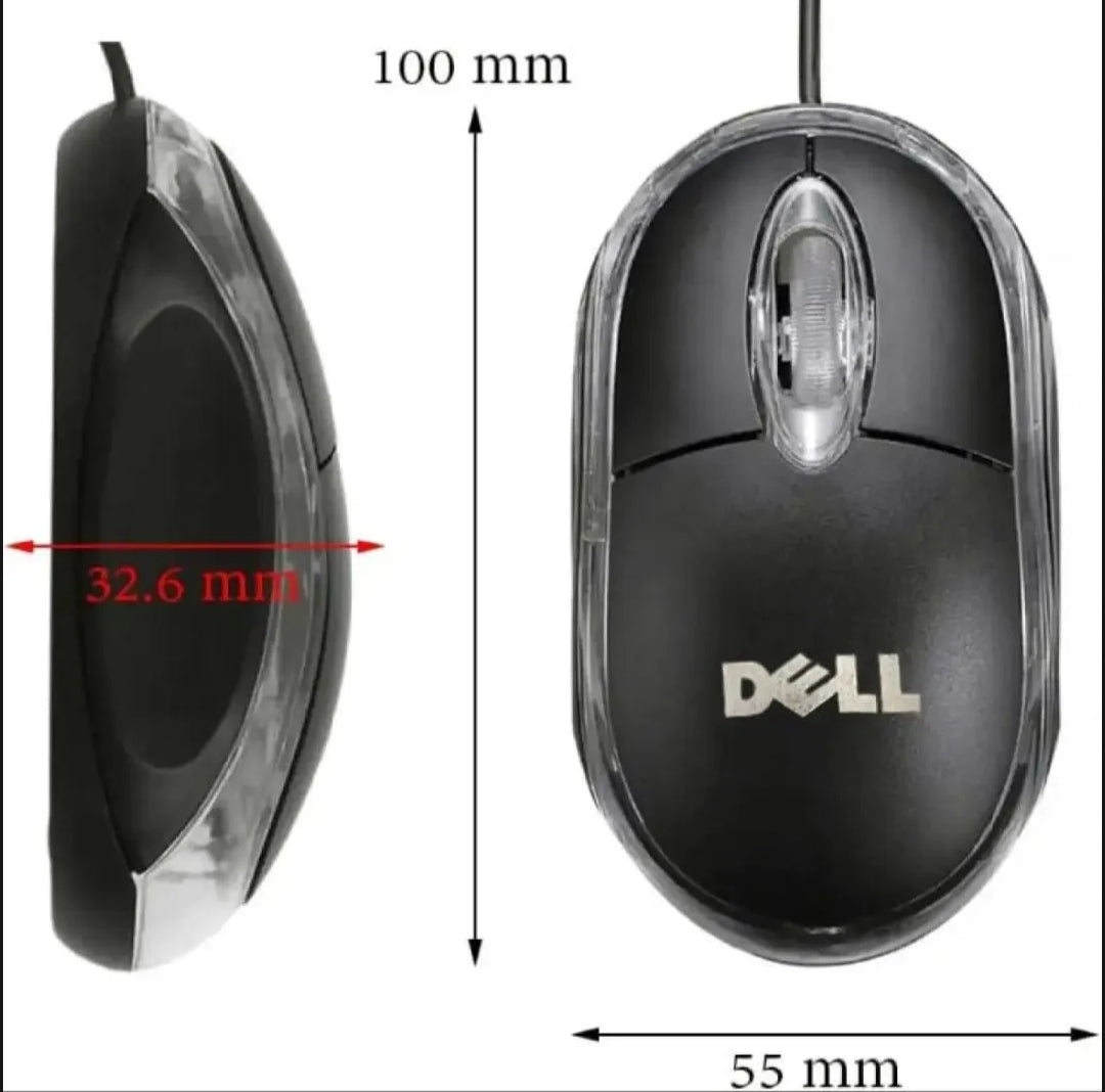 Dell USB Wired Mouse – Smooth & Reliable Optical Tracking for Laptops and Desktop PCs
