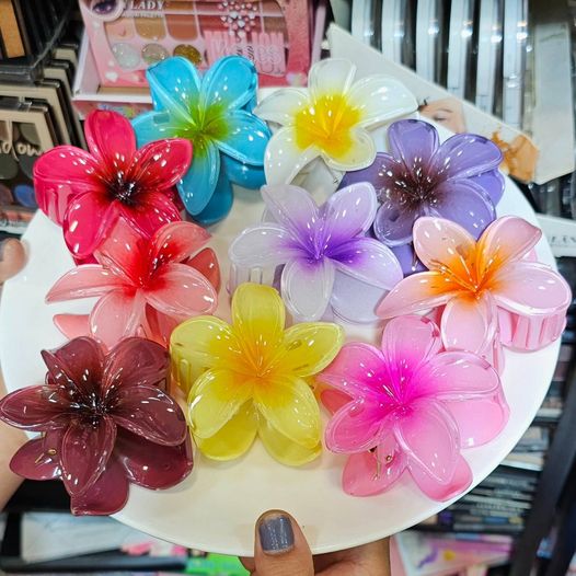 Pack of 3 - Flower Hair Clip Colorful Hair Band For girls &amp; Women