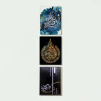 Home decoration item 9 pcs wall decor photo on wall canvas art decor for home easy set up with bothside tape