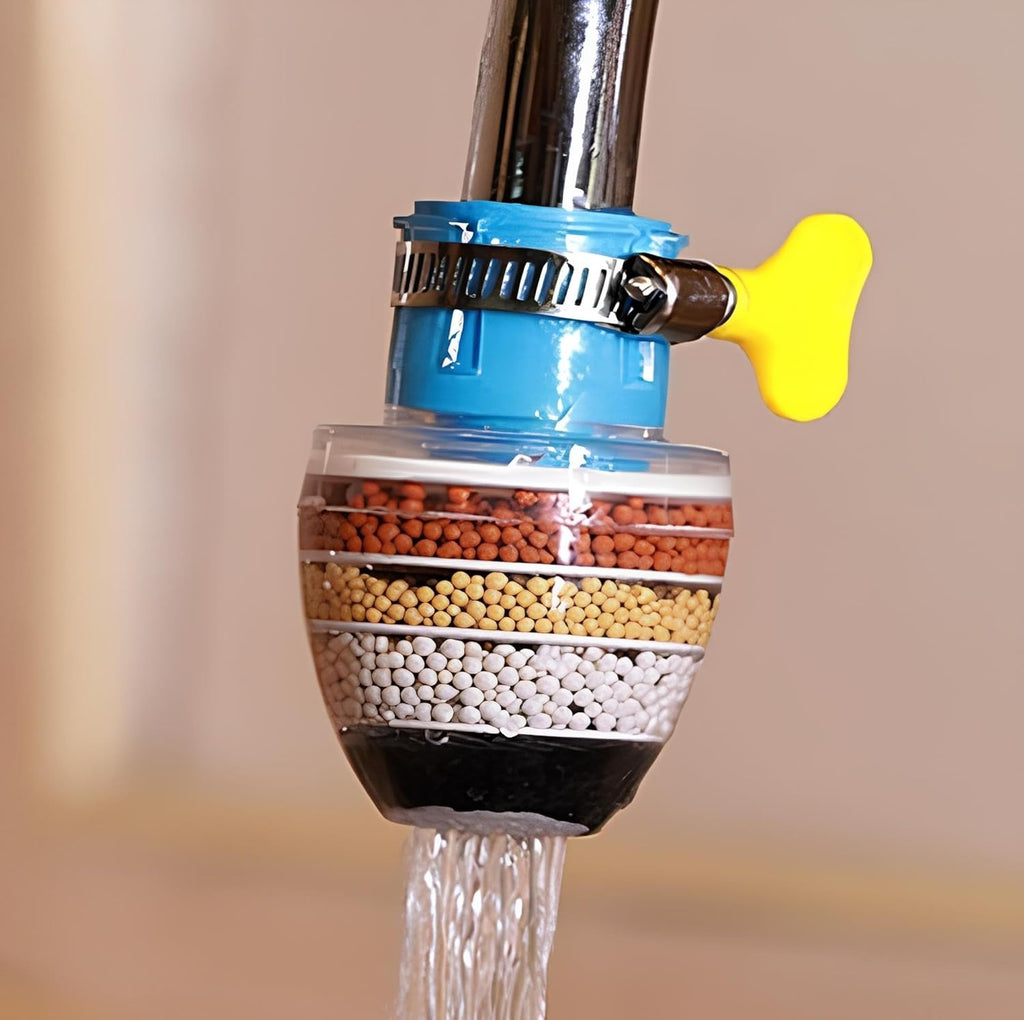 Fine Filter Faucet Anti Splash Water Saving Shower Head Purifier 6 Layer Filter Cartridge For Kitchen | Random Colour