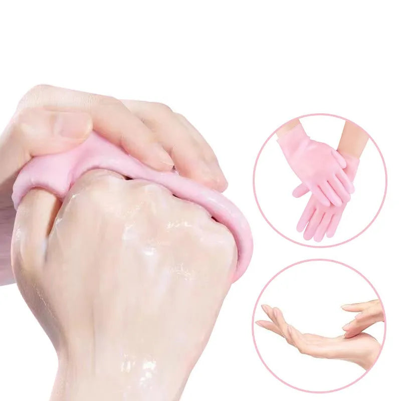 Silicone Moisturizing Gel Socks & Gloves Pack (64g) | Deep Repair for Dry Hands & Feet | Winter Care Deal