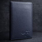Premium Men’s Long Leather Wallet – Multi-Slot Executive Bifold with Embossed Kangaroo Logo