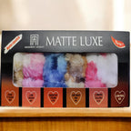 High Pigmented Fur Style Fluffy Lipstick Set 6 Pcs Creamy Multicolor Lipsticks