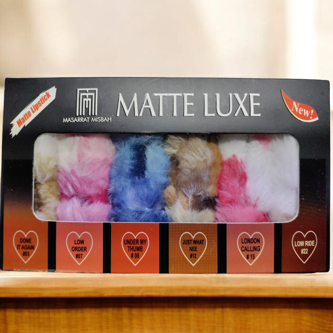 High Pigmented Fur Style Fluffy Lipstick Set 6 Pcs Creamy Multicolor Lipsticks