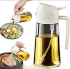 2-in-1 Oil Jug with Dispenser & Handle – Glass Cooking Oil Container | 450Ml - Glass (Random Color)
