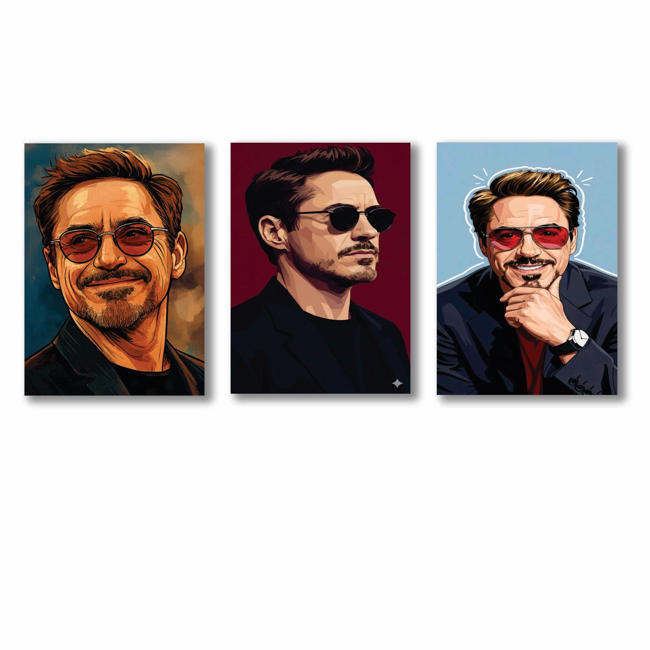 Set of 3 Premium Wall Art Photo Tiles – Modern Home Decor Sets 8x11