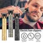 Vintage T9 Hair Trimmer For Men Professional Usb Rechargeable Beard And Hair Cutting Machine Precision Shaver
