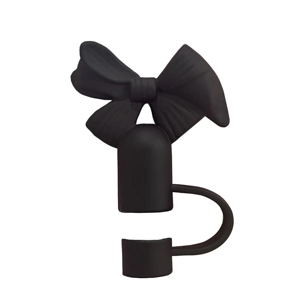 Silicone Bow Stopper Compatible with 40oz Tumbler | Reusable Spill-Resistant Straw Cover | Random Color