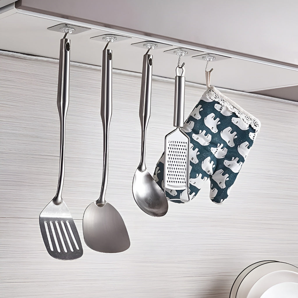 Transparent Self-Adhesive Wall Hooks – Strong Hold, No Drill, Damage-Free Hanging
