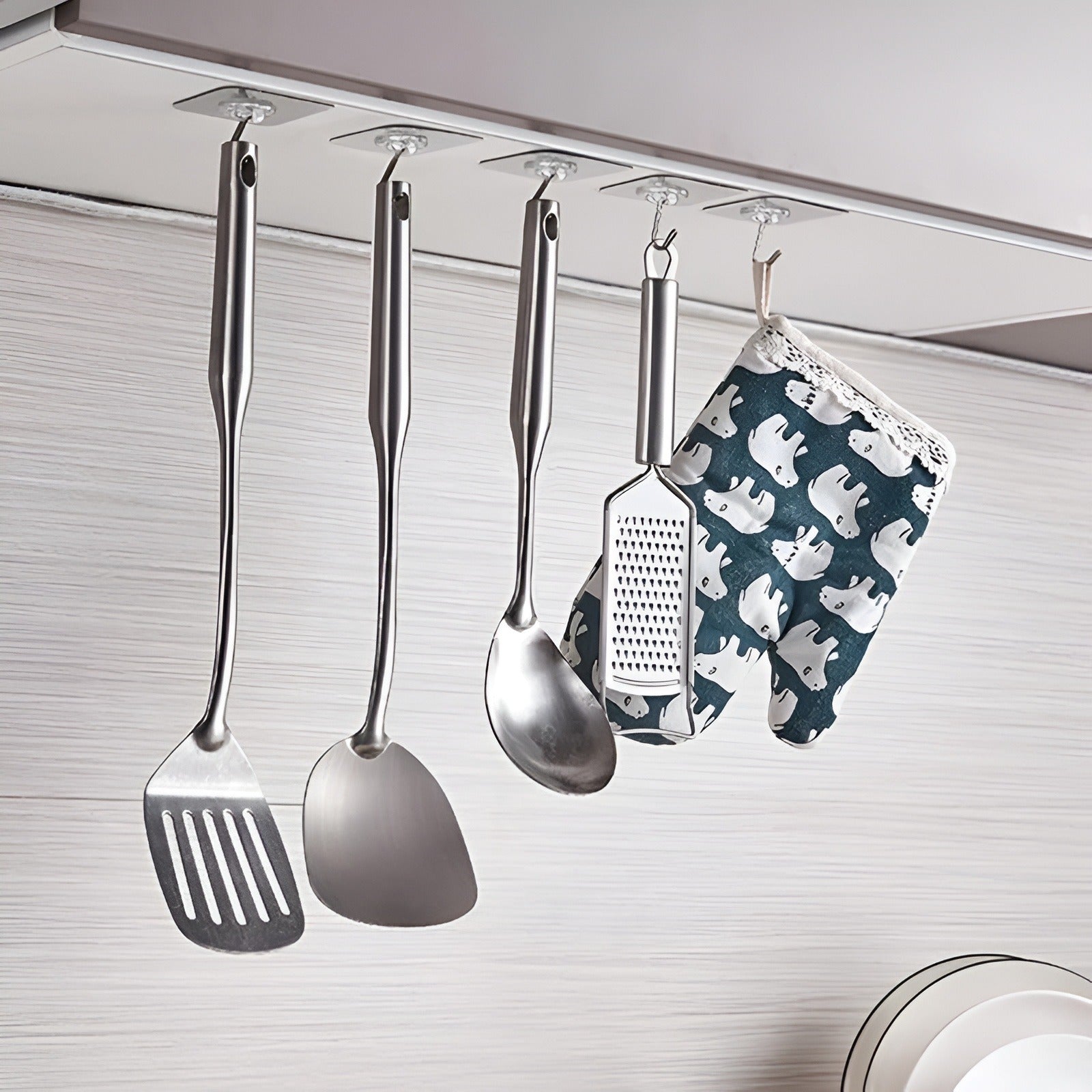 Transparent Self-Adhesive Wall Hooks – Strong Hold, No Drill, Damage-Free Hanging