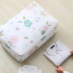 Quilt Storage Bag Waterproof Closet Organizers Zipper Folding Organizer Durable Clothing Packaging Plastic Bags for Storing Coats, Jackets Home Use Pillows, Blankets (Random Design)