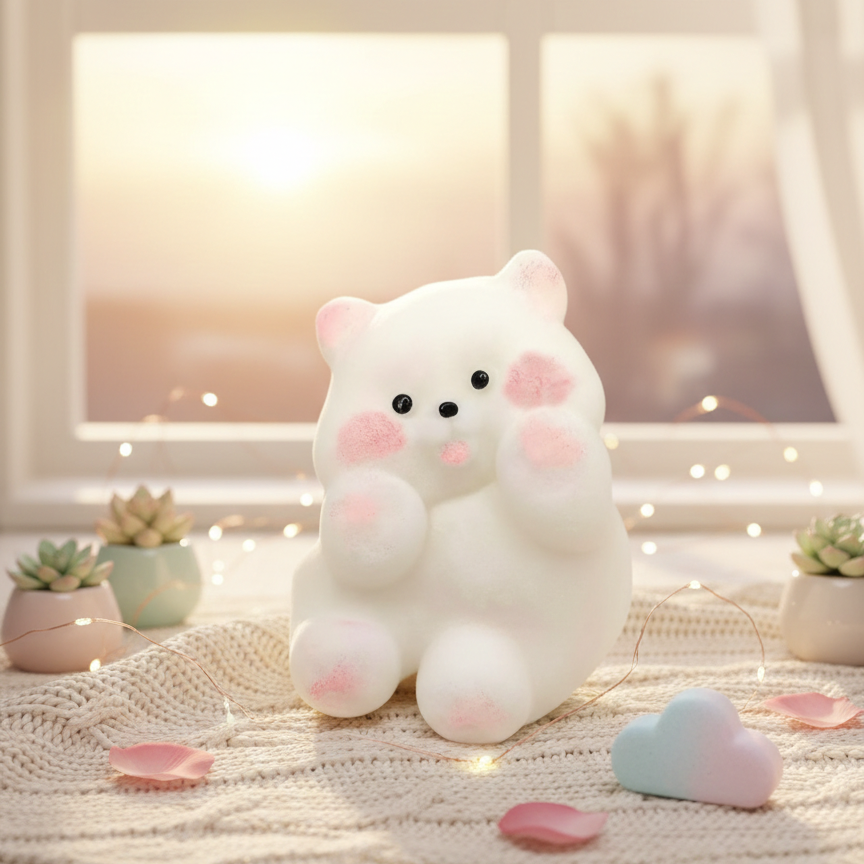 Squishy Stress Relief Funny Novelty Cute Animals Stress Relieving Fidget for Boys Girls Birthday Party Gifts Anxiety&Relaxation for Kids Teenage (White)