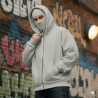 Balaclava Ninja Zipper Hoodie Jacket For Men – Comfy Fashion