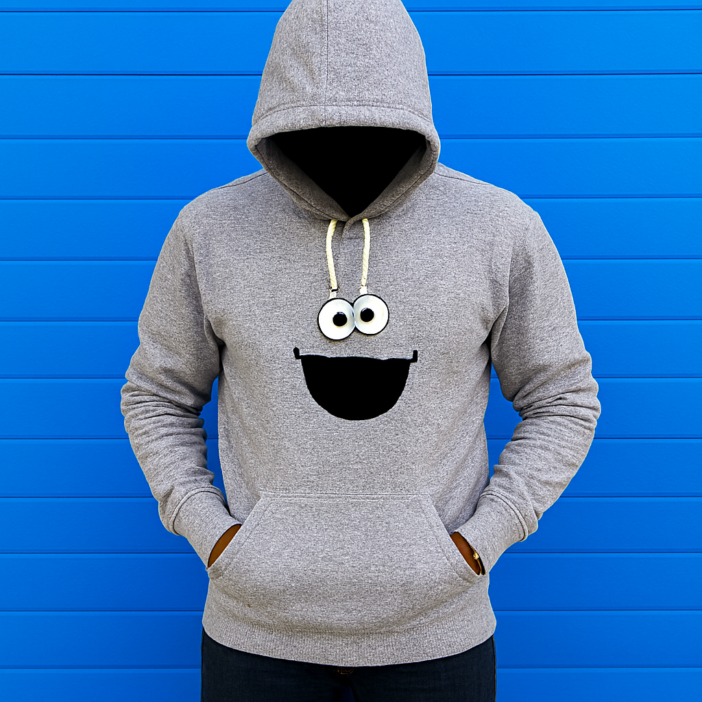 New Summer Collection Full Grey Hoodie Emoji Printed For Men And Boys