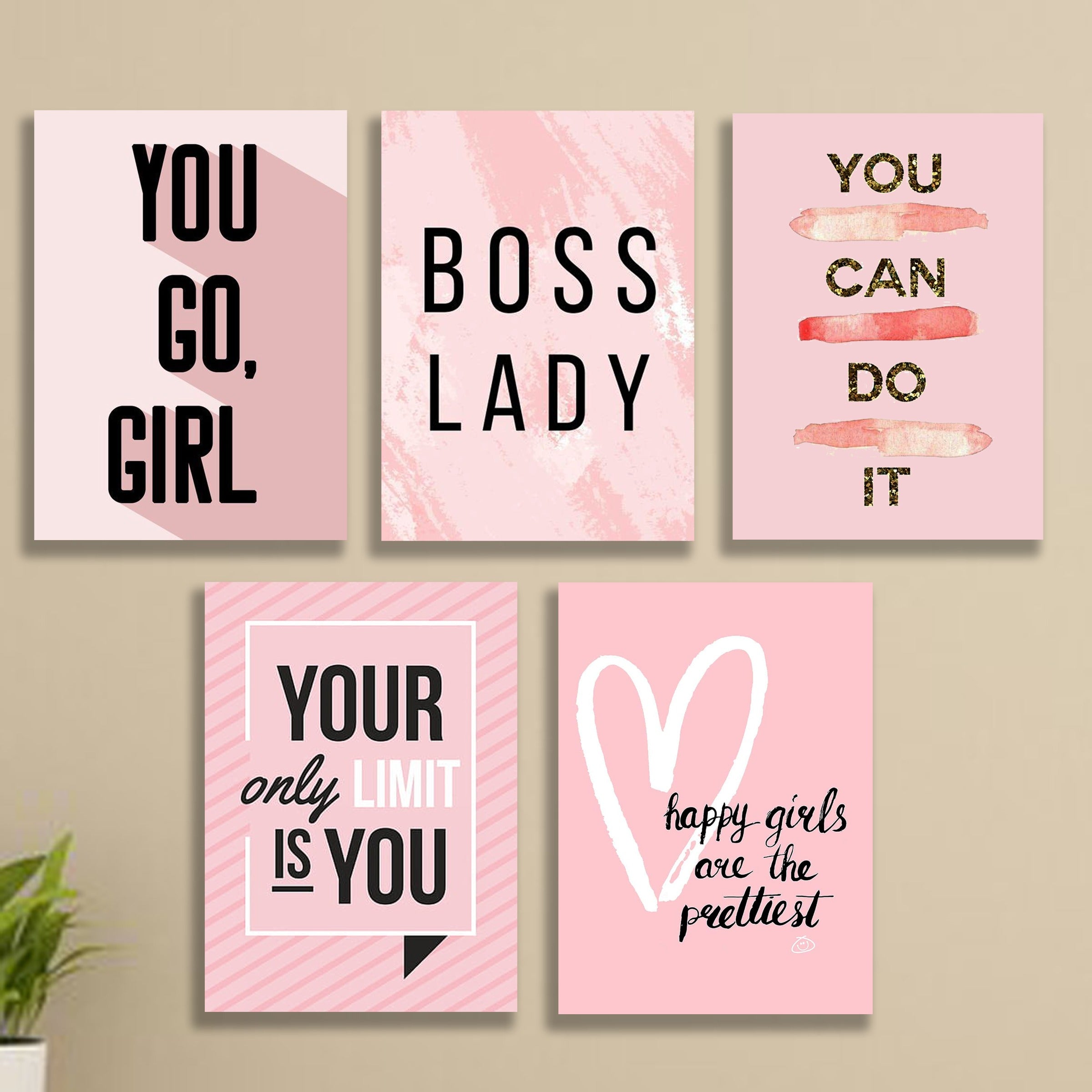 Set of 5 Premium Wall Art Photo Tiles – Modern Home Decor Sets 8x11