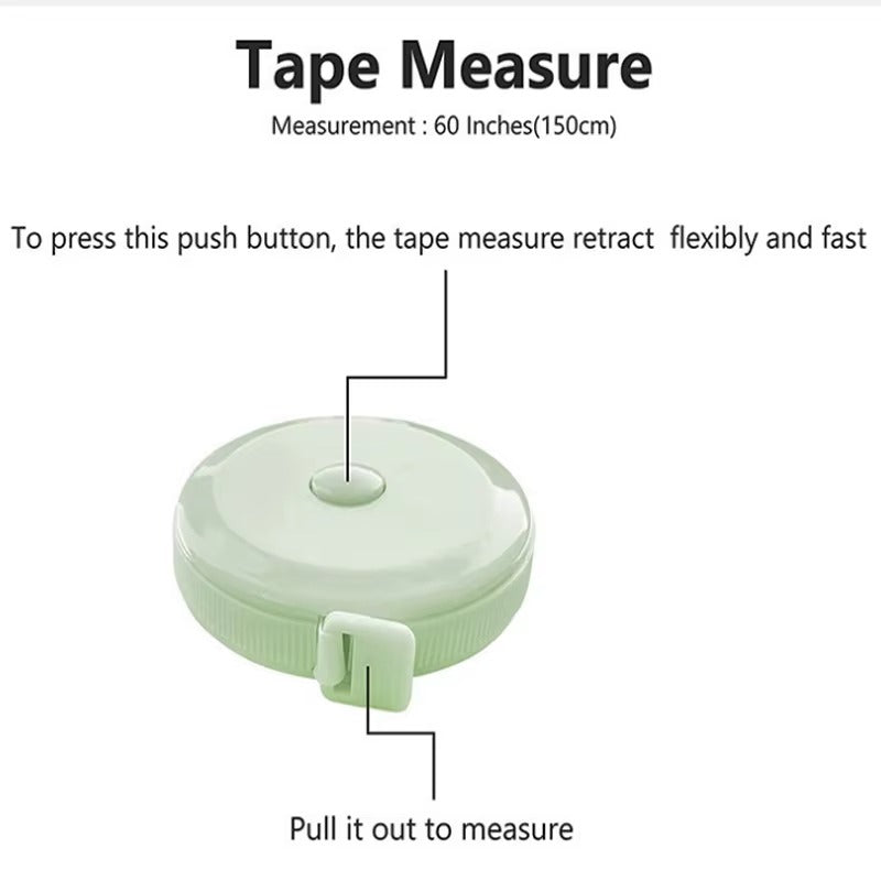 Measuring Tape 60-Inch / 1.5 Meter – Pack of 5 Durable Flexible Tapes for Sewing, Crafting & Daily Use. ( Random Color)