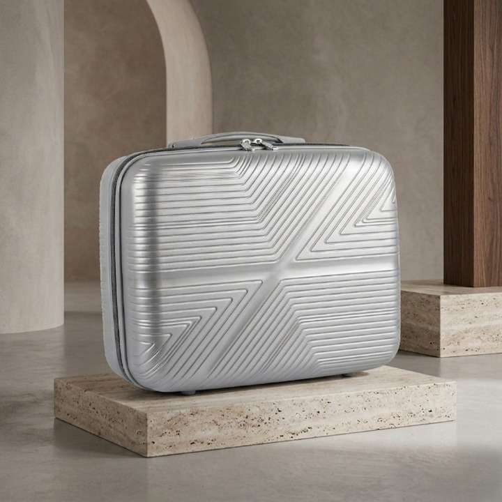 Premium High-Quality Beauty Box – Hard Shell Makeup Case with Modern X-Design