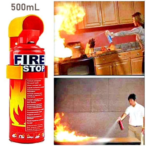 Foam Stop Fire 500ml Portable Fire Extinguisher Spray | Fire Stop Emergency Safety Spray for Home, Kitchen, Car & Office