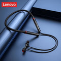 Lenovo Premium Bluetooth Neckband Model 05 – Super Bass Wireless Earphones with Clear Voice & Fast Charging (Black)