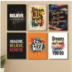 Set of 6 Wooden Wall Art Phototile Frames Premium Decor for Elegant Home Interiors