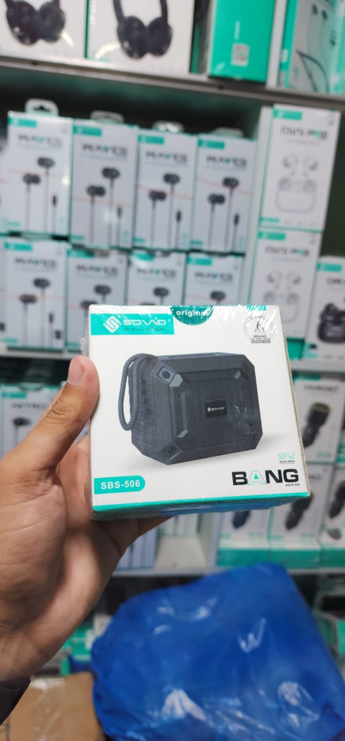 SOVO Bang SBS-506 Bluetooth Speaker – Powerful Bass Wireless Portable Speaker with HD Sound – Built-in Microphone for Hands-Free Calls