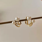 ZVT-167 Korean Pearl Circle Earrings – Elegant Fashion Jewellery, Stylish Accessory for Women