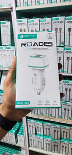 SOVO SCR-420 ROADES 3.1A Dual USB Fast Car Charger – Intelligent Chip Car Adapter with Multi Device Support