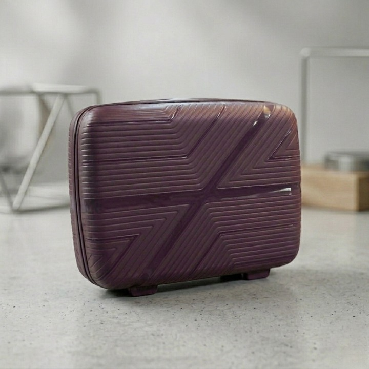 Premium High-Quality Beauty Box – Hard Shell Makeup Case with Modern X-Design