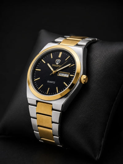 Dearno Premium Quartz Men's Watch Day And Date Display - Timepiece Designed For Wristwear And Daily Timekeeping Routine