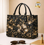 Premium Floral Print Tote Bag – Elegant Handcrafted Shoulder Bag with Top Handles