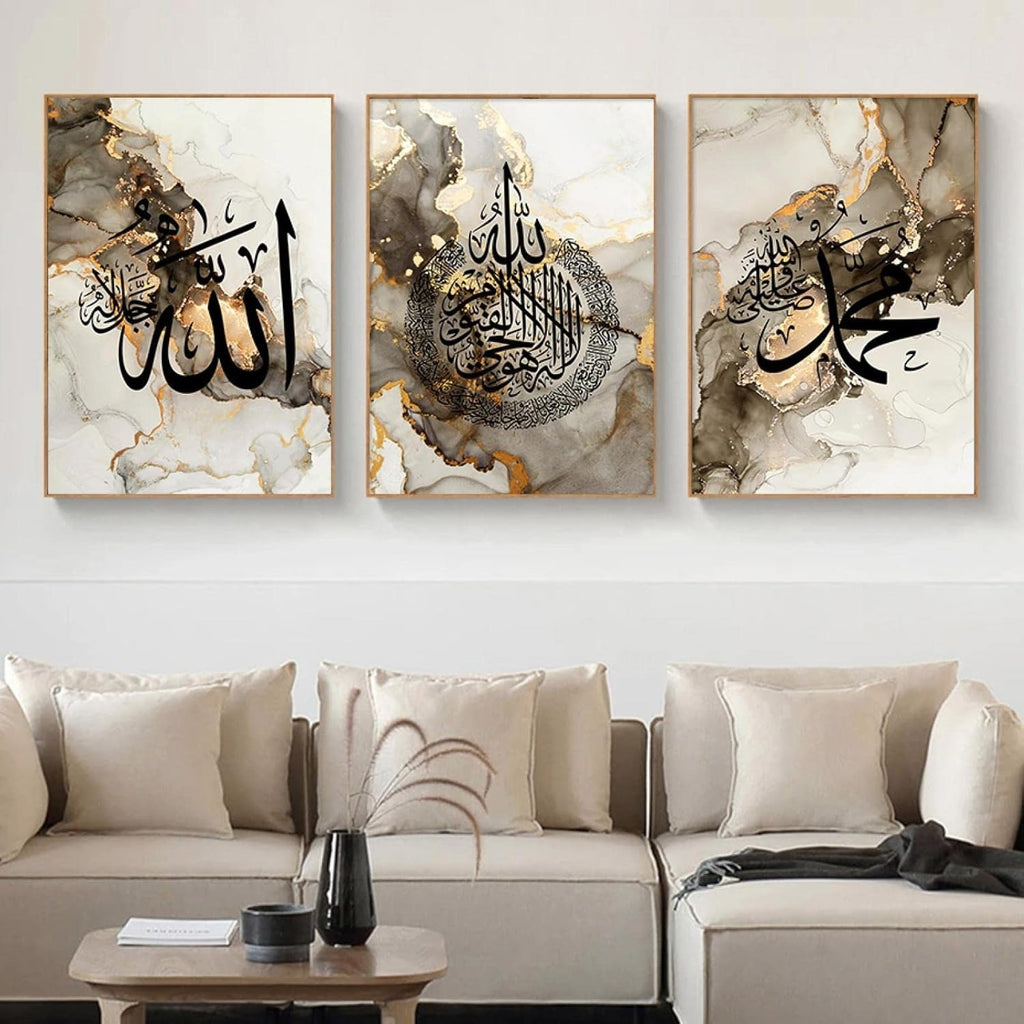 Set of 3 Premium Wall Art Photo Tiles – Modern Home Decor Sets