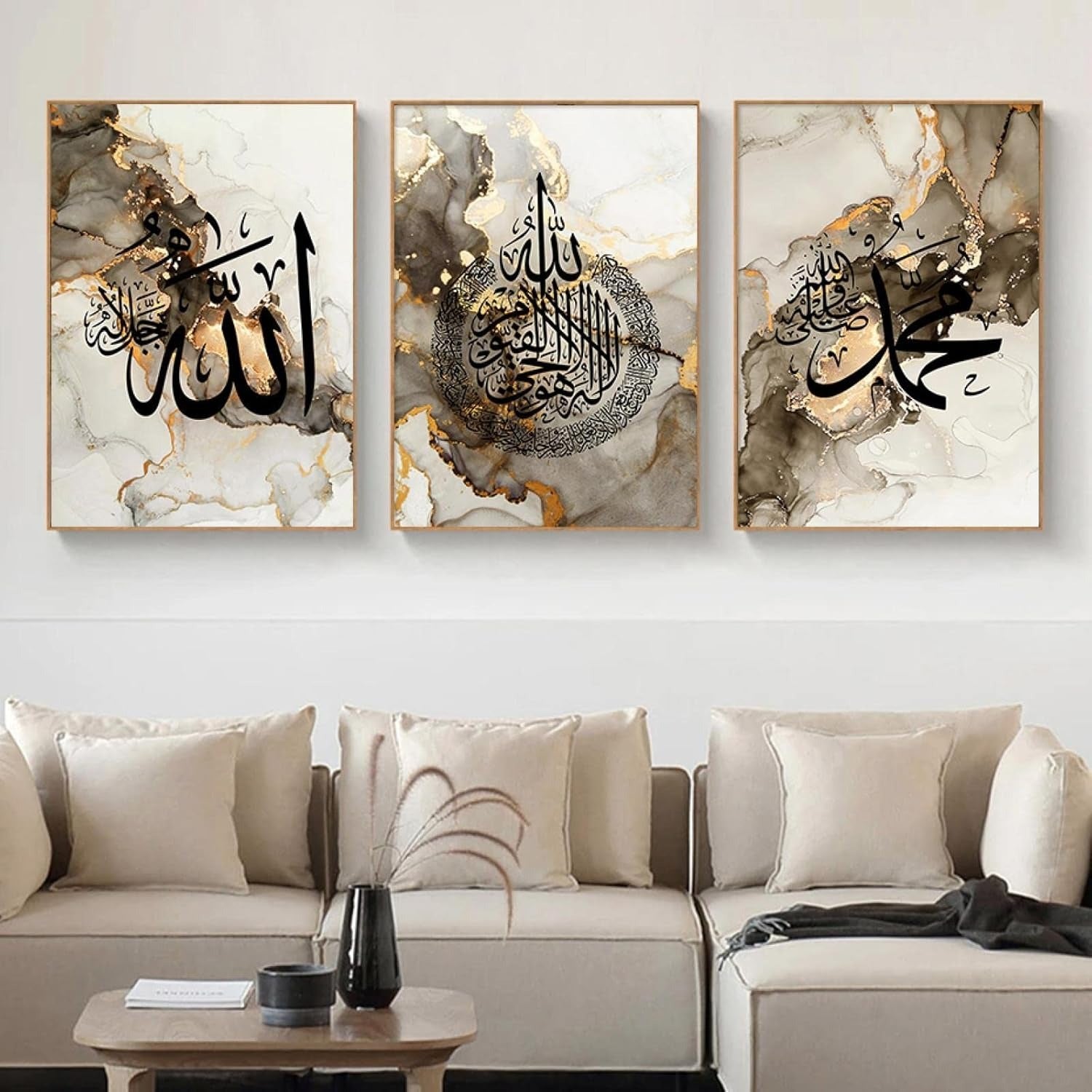 Set of 3 Premium Wall Art Photo Tiles – Modern Home Decor Sets