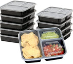1Pc SimpleHouseware 3-Compartment Meal Prep Containers, 36 oz, Food-Grade, BPA-Free