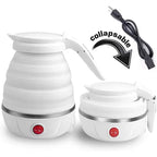 Fast Water Boiling 600 ml Portable Kettle Travel Kettle Foods Boils Quickly Silicone Small Collapsible Foldable Electric Sports Bottle ( Random Color )