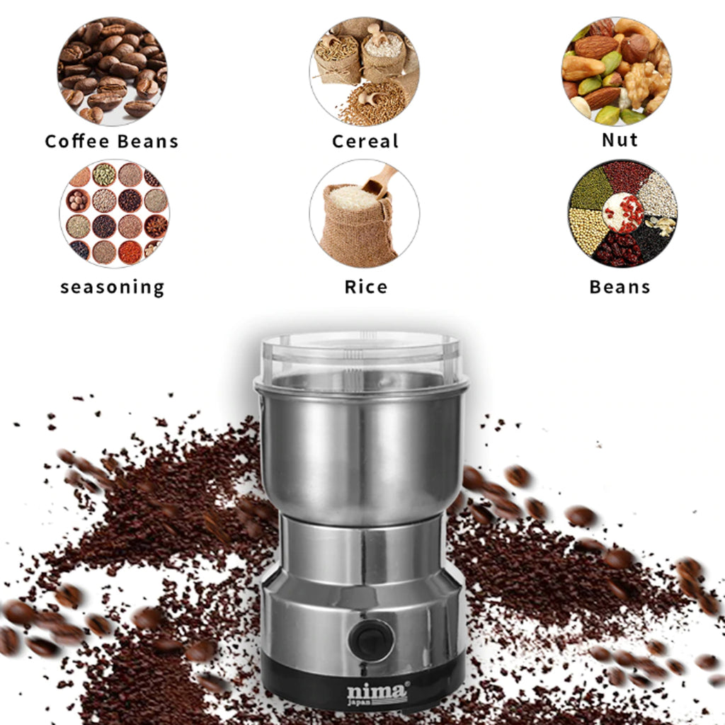 NIMA NM-8300 STAINLESS STEEL ELECTRIC COFFEE GRINDER | MULTI PURPOSE ELECTRIC GRINDER | AUTOMATIC SPICE BEAN GRINDER