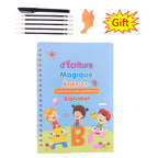 Pack Of 4 Pcs With 10 Refill Copybooks Pen Magic Copy Book Free Wiping Children's Kid Writing Sticker Practice Copybook For Calligraphy